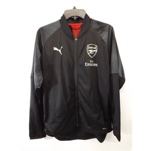 Puma Arsenal FC Stadium Full-Zip Jacket Men's Size S Black Chili Pepper New